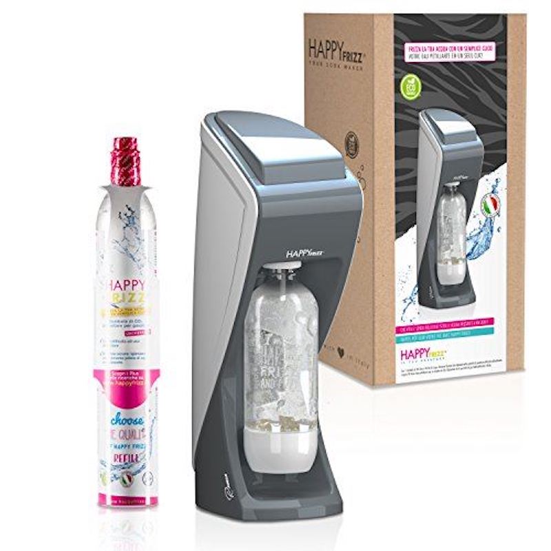 Happy Frizz Romeo Sparkling Water Maker (+ Gas & 1 Bottle) - Grey | ROM00 - WATER CARBONATORS, SODA STREAM - Beattys of Loughrea