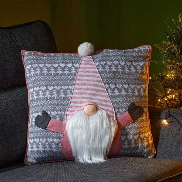 FairIsle Gonk Cushion - Pink - CUSHIONS/COVERS - Beattys of Loughrea