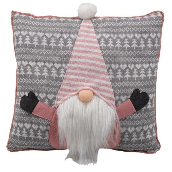 FairIsle Gonk Cushion - Pink - CUSHIONS/COVERS - Beattys of Loughrea