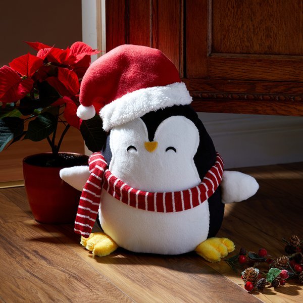 Puppa Penguin Festive Doorstop - XMAS SOFT DECOS - Beattys of Loughrea