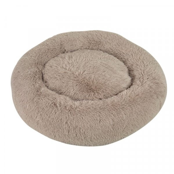 Calming Shaggy Faux FurBed - Silver - Large - PET SLEEPING BASKET, BEDS - Beattys of Loughrea