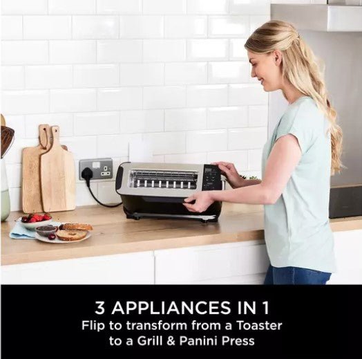 NINJA Foodi 3-in-1 Toaster, Grill & Panini Press I ST200UK - HEALTH GRILLS, G FOREMAN - Beattys of Loughrea