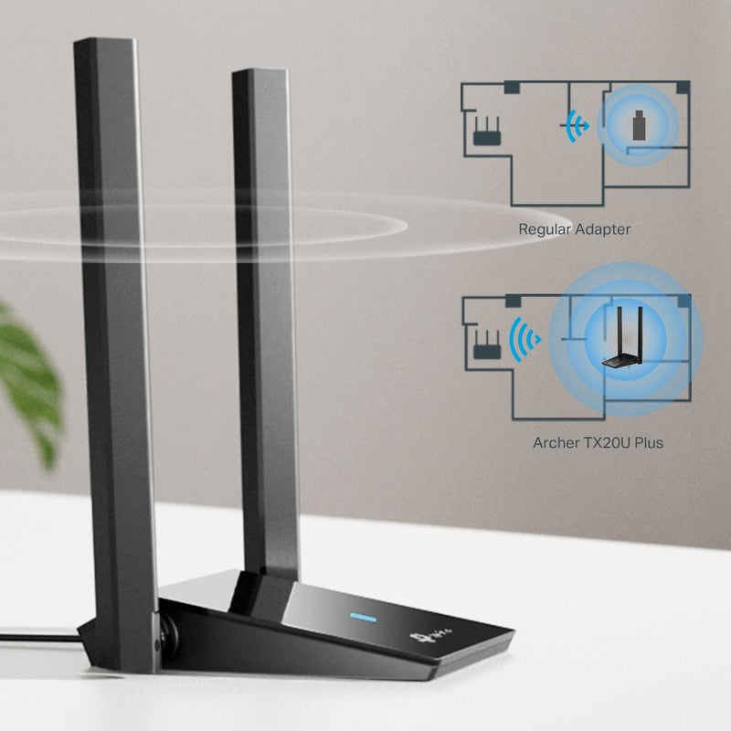 TP Link AX1800 Dual Antennas High Gain Wireless USB Adapter - ROUTERS/ WIRELESS ADAPTORS - Beattys of Loughrea