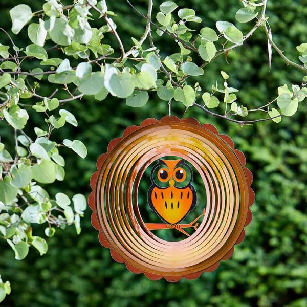 Owl Wind Spinner - SOLAR / GARDEN ORNAMENTS - Beattys of Loughrea