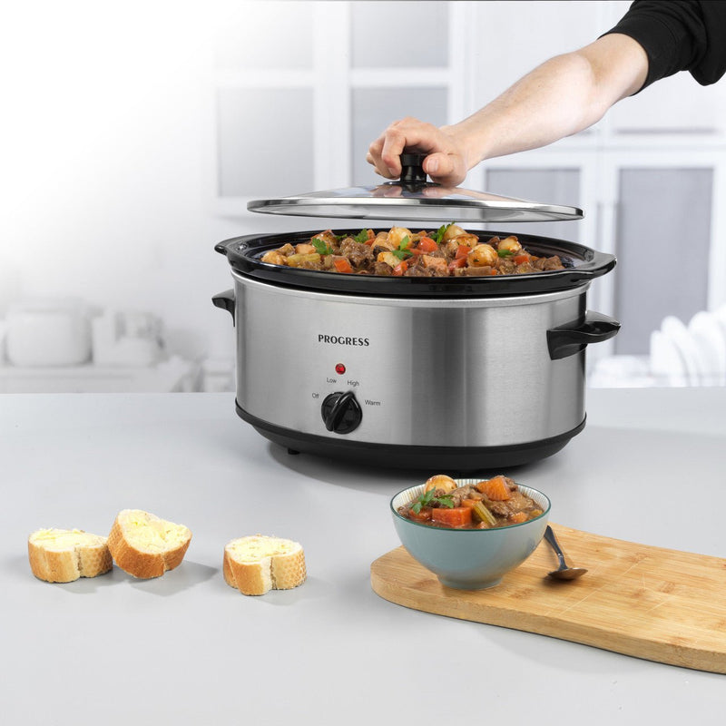 Progress 6.5L Oval Slow Cooker - 300 W - DEEP FAT FRYERS/ AIR FRYER - Beattys of Loughrea