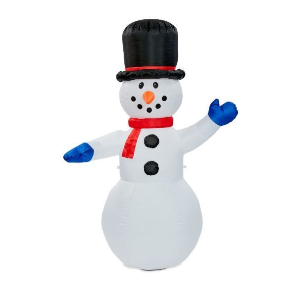 Self-Inflating Snowman Jumbo 120cm - XMAS ROOM DECORATION LARGE AND LIGHT UP - Beattys of Loughrea