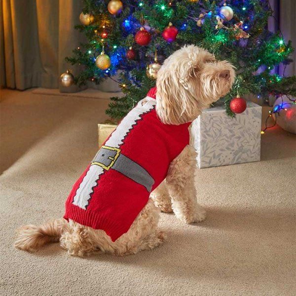 Pets Christmas Jumper SantaSuit - 35cm - XMAS CLOTHING Christmas clothing human and pet - Beattys of Loughrea