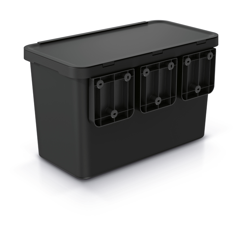 Prosperplast Systema Waste Bin 10L+23L Black - CLEANING - DUSTBIN/WASTE BIN - Beattys of Loughrea