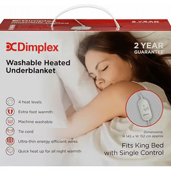 Dimplex- DUB1003 I Kingsize Electric Underblanket - 145 x 152 Cm - ELEC BLANKET UNDER - Beattys of Loughrea