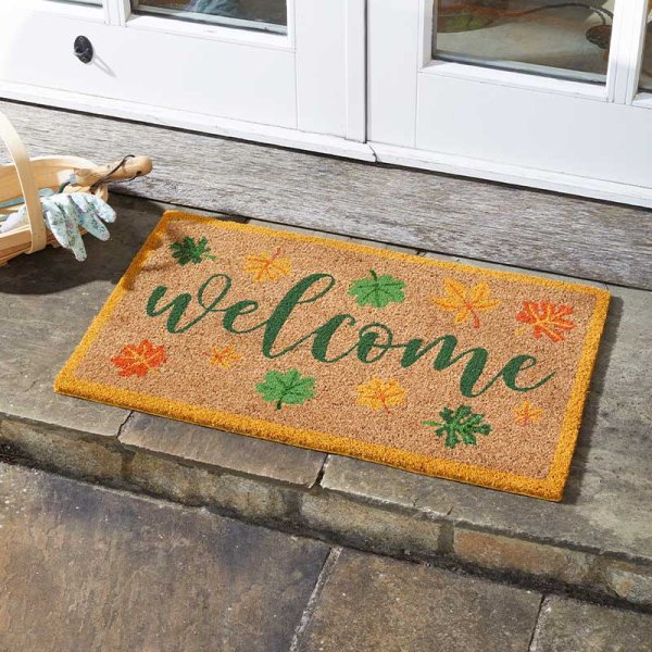 Leafy Welcome Decoir Mat 40x60cm - DOOR MATS/DOOR CURTAIN - Beattys of Loughrea