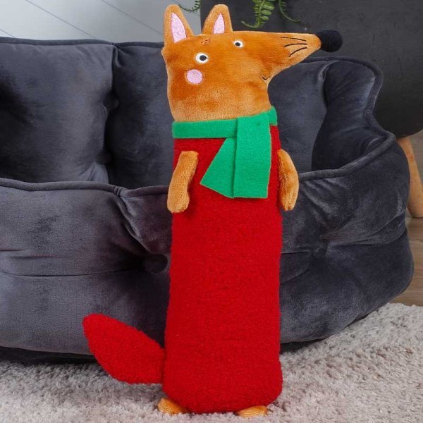 Red Fox Sausage Squeaker Pet Toy - Large - PET TOYS BOOKS - Beattys of Loughrea