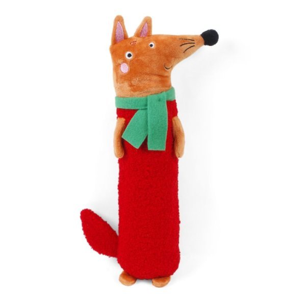 Red Fox Sausage Squeaker Pet Toy - Large - PET TOYS BOOKS - Beattys of Loughrea