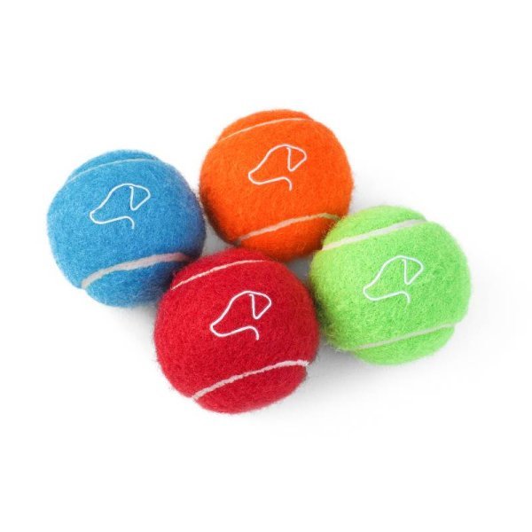 Zoon 5cm Mini Squeaky Pooch Tennis Balls - 4 Pack - PET TOYS BOOKS - Beattys of Loughrea