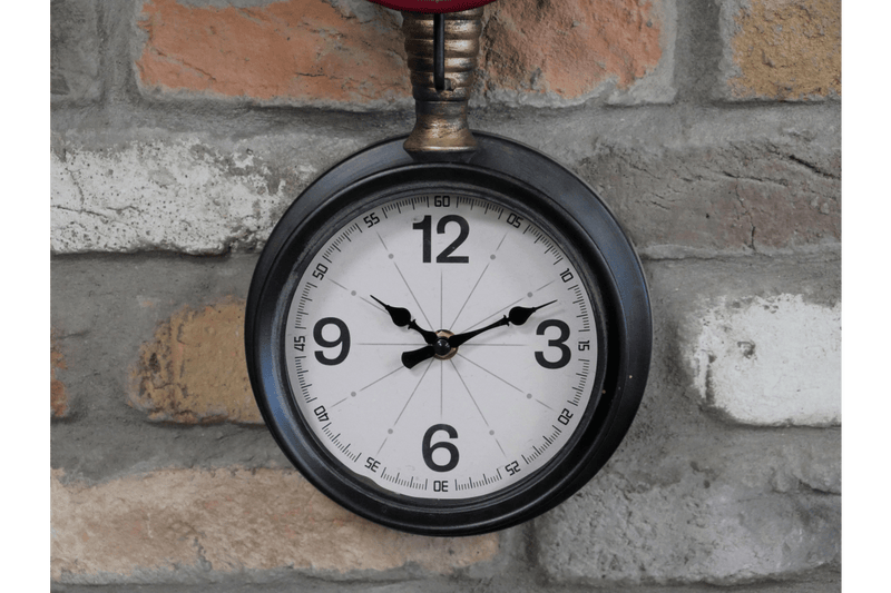 Industrial Style Pipe Clock 38cm - CLOCKS - Beattys of Loughrea