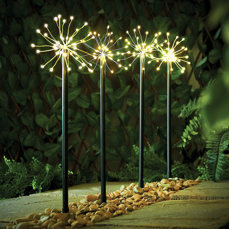 4PC 160 LED Starburst Path Light - Warm White - XMAS ROOM DECORATION LARGE AND LIGHT UP - Beattys of Loughrea