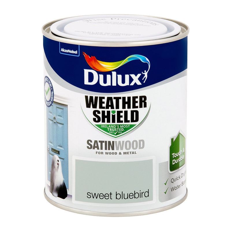 Dsw750S W/Shield Ext Satinwood Sweet Bluebird 750Ml Dulux - EXTERIOR & WEATHERSHIELD - Beattys of Loughrea