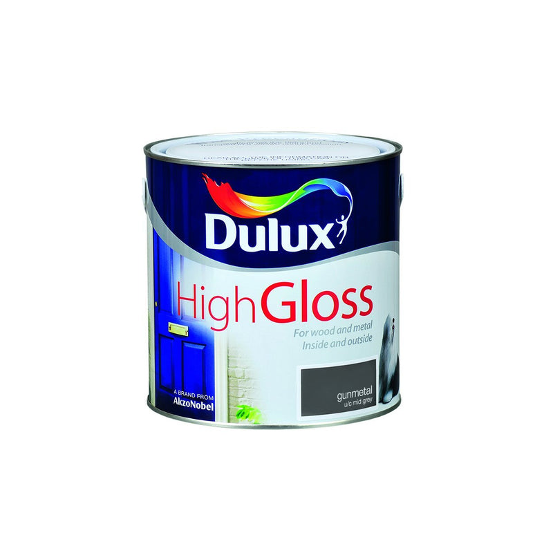 Gloss 2.5L Gunmetal Dulux - READY MIXED - OIL BASED - Beattys of Loughrea