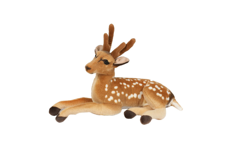 Plush Lying Down Deer - 50cm - XMAS SOFT DECOS - Beattys of Loughrea