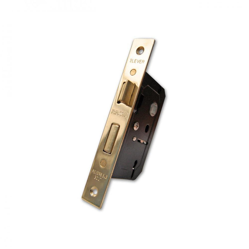 Basta 2 Lever Lock - Polished Brass - MORTICE LOCKS - Beattys of Loughrea