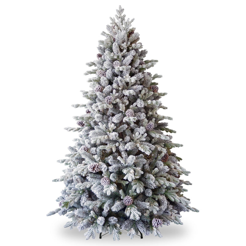 7.5ft National Tree Company Snowy Dorchester Pine Feel Real Christmas Tree - 220cm - XMAS TREE ARTIFICIAL - Beattys of Loughrea