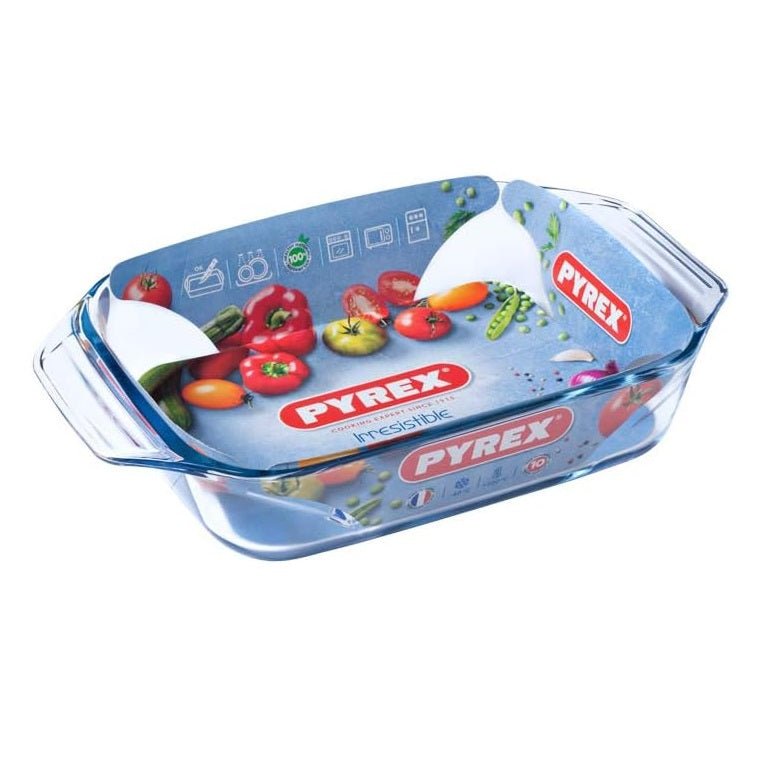 Pyrex Easy Grip 39x25cm Rectangular Roaster 3.6L - PYREX & GLASS OVENWARE - Beattys of Loughrea